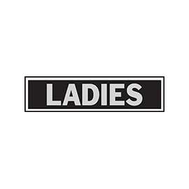 HY-KO 418 Princess Sign, Rectangular, LADIES, Silver Legend, Black Background