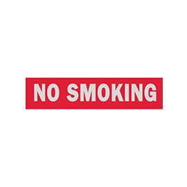 HY-KO 426 Princess Sign, Rectangular, NO SMOKING, Silver Legend, Red Background