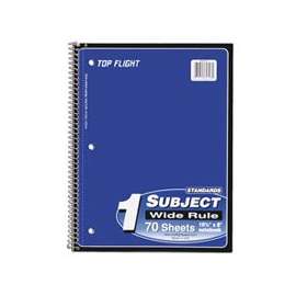 Top Flight WB70PF 4510816 Wide Rule Notebook, Micro-Perforated Sheet, 70-Sheet, Wirebound Binding