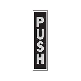 HY-KO 435 Princess Sign, Push, Silver Legend, Black Background
