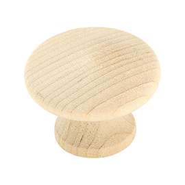Amerock Allison Value Series BP811WD Cabinet Knob, 15/16 in Projection, Wood