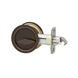 Kwikset 335 11P Pocket Door Lock, Venetian Bronze, 2-3/8 in Backset