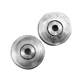 Prime-Line D 1503 Door Roller, 1/4 in ID x 1-1/4 in OD Dia Roller, 5/16 in W Roller, Steel, 2-Roller