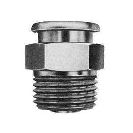 Button Head Fittings, Straight, 3/4 in, Male/Male, 1/8 in (PTF)
