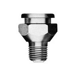 Button Head Fittings, Straight, 1 1/4 in, Male/Male, 1/4 in (NPTF)