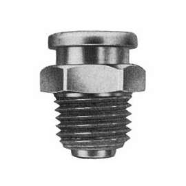 Button Head Fittings, Straight, 53/64 in, Male/Male, 1/4 in (NPTF)