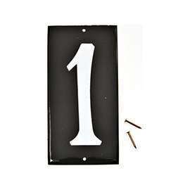HY-KO CA-25/1 House Number, Character 1, 3-1/2 in H Character, White Character