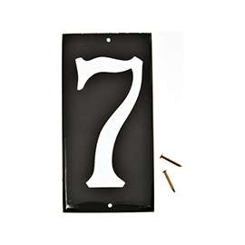 HY-KO CA-25/7 House Number, Character 7, 3-1/2 in H Character, White Character