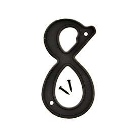 HY-KO PN-29/8 House Number, Character: 8, 4 in H Character, Black Character, Plastic