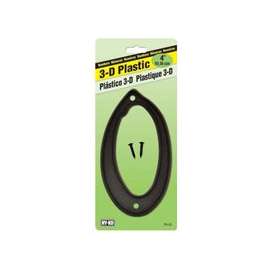 HY-KO PN-29/0 House Number, Character: 0, 4 in H Character, Black Character, Plastic