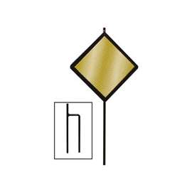 HY-KO DMD80048A Road Marker, Steel Post, 6 in H Reflector, Amber Reflector