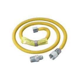 BrassCraft ProCoat Series CSSL54-48P Gas Connector, 1/2 x 1/2 in, Stainless Steel, 48 in L
