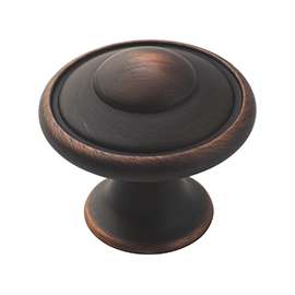 Amerock TEN53002ORB Cabinet Knob, 1-1/16 in Projection, Zinc, Oil-Rubbed Bronze
