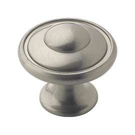 Amerock TEN53002G10 Cabinet Knob, 1-1/16 in Projection, Zinc, Satin Nickel