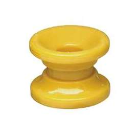 Zareba ICDY-Z/DC10 Donut Corner Insulator, 14 ga Fence Wire, Polyrope/Polytape, Polycarbonate, Yellow