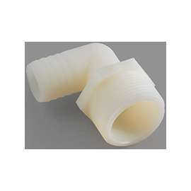 Anderson Metals 53720-0812 Hose Elbow, 1/2 in, Barb, 3/4 in, MPT, 150 psi Pressure, Nylon