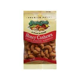 SNAK CLUB 700558 Honey Cashew, Roasted Flavor, 2.5 oz