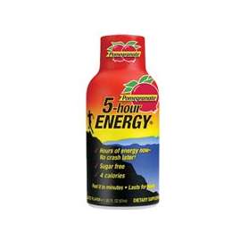 5-hour ENERGY 818125 Sugar-Free Energy Drink, Liquid, Pomegranate Flavor, 1.93 oz Bottle