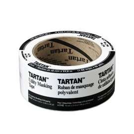 3M Tartan 5142-48A Masking Tape, 60 yd L, 2 in W, Crepe Paper Backing, Tan