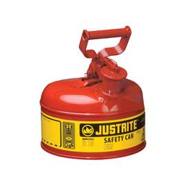 JUSTRITE 7110100 Safety Can, 1 gal Capacity, Steel, Red