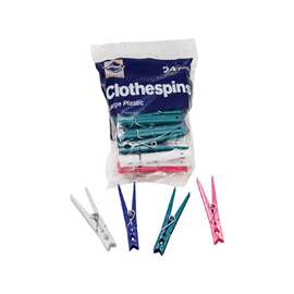 diamond 536-376-850 Clothespin, Plastic, Blue/Green/Pink/White