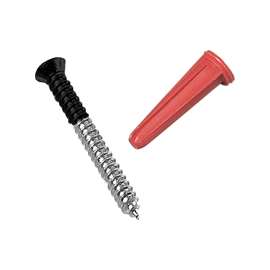 Knape & Vogt 80-88DP BLK Screw and Anchor 320 lb, Plastic/Steel, Black, Wall Mounting