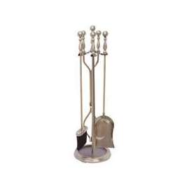 Simple Spaces D51340AB3L Fireplace Tool Set, Antique Brass, 5-Piece