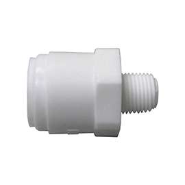 WATTS PL-3004 Pipe Adapter, 1/4 x 1/8 in, Compression x MPT, Plastic, 150 psi Pressure