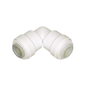 WATTS PL-3022 Tube Elbow, 3/8 in, 90 deg Angle, Plastic, 150 psi Pressure