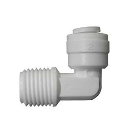 WATTS PL-3009 Tube Elbow, 1/4 in, 90 deg Angle, Plastic, 150 psi Pressure
