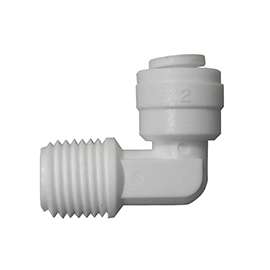 WATTS PL-3038 Tube Elbow, 1/2 x 3/8 in, 90 deg Angle, Plastic, 150 psi Pressure