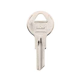 HY-KO 11010B5 Key Blank, Brass, Nickel, For: Briggs and Stratton Cabinet, House Locks and Padlocks