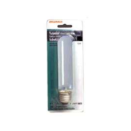 Sylvania 18492 Incandescent Lamp, 25 W, T10 Lamp, Medium Lamp Base, 230 Lumens, 2850 K Color Temp, 1000 hr Average Life