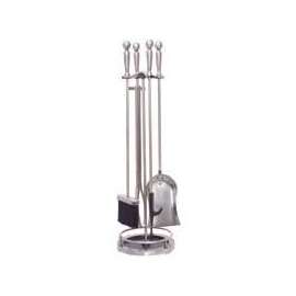 Simple Spaces VPD51443AS3L Fireplace Tool Set, Antique Silver, 5-Piece