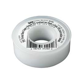 Oatey 31212 Thread Sealant Tape, 260 in L, 3/4 in W, PTFE, White