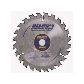IRWIN MARATHON 14011 Circular Saw Blade, 5-1/2 in Dia, 0.39 in Arbor, 24-Teeth, Carbide Cutting Edge