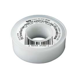 Oatey 31199 Thread Sealant Tape, 260 in L, 1/2 in W, PTFE, White