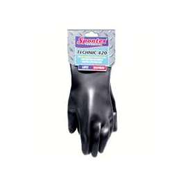 SPONTEX 33545 High-Tensile Strength Protective Gloves, M, 12-1/2 in L, Neoprene, Black