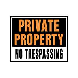 HY-KO Hy-Glo Series SP-106 Identification Sign, Rectangular, PRIVATE PROPERTY NO TRESPASSING, Fluorescent Orange Legend