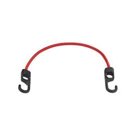 ProSource Stretch Cord, 9 mm Dia, 24 in L, Polypropylene, Red, Hook End