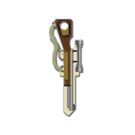 Lucky Line Key Shapes Series B118S Key Blank, Brass, Enamel, For: Schlage Locks