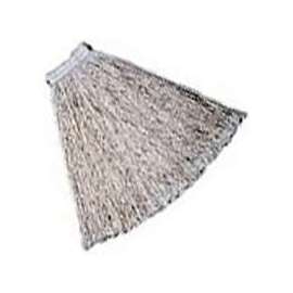 Rubbermaid FGV41900 WH00 Wet Mop Head, 1 in Headband, Rayon, White