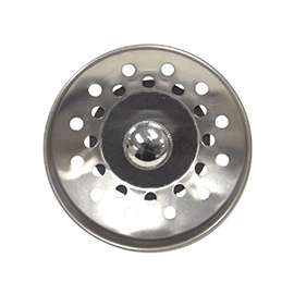Danco 81092 Basket Strainer, 3-1/2 in Dia, Plastic/Stainless Steel, Chrome, For: Universal Lavatory and Sinks