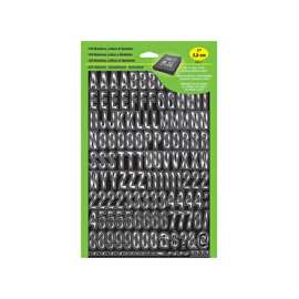 HY-KO MM-31 Packaged Number and Letter Set, 1 in H Character, Silver Character
