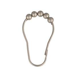 Simple Spaces SD-BH-SN Roller Ball Curtain Hook, Steel, Brushed Nickel, 1-1/2 in W, 3 in H