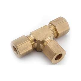 Anderson Metals 750064-14 Tube Union Tee, 7/8 in, Compression, Brass