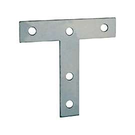 ProSource TP-Z03-C2PS T-Plate, 3 in L, 3 in W, 2 mm Thick, Steel, Zinc
