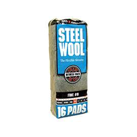 Homax 106603-06 Steel Wool, #0 Grit, Fine, Gray