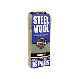 Homax 106604-06 Steel Wool, #1 Grit, Medium, Gray