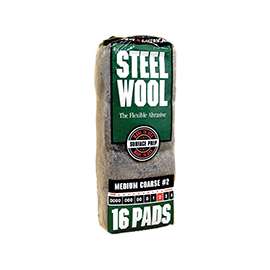 Homax 106605-06 Steel Wool, #2 Grit, Medium, Gray